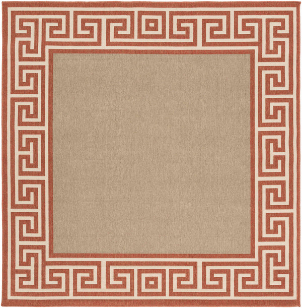 Houtz Red Border Greek Rug - Clearance