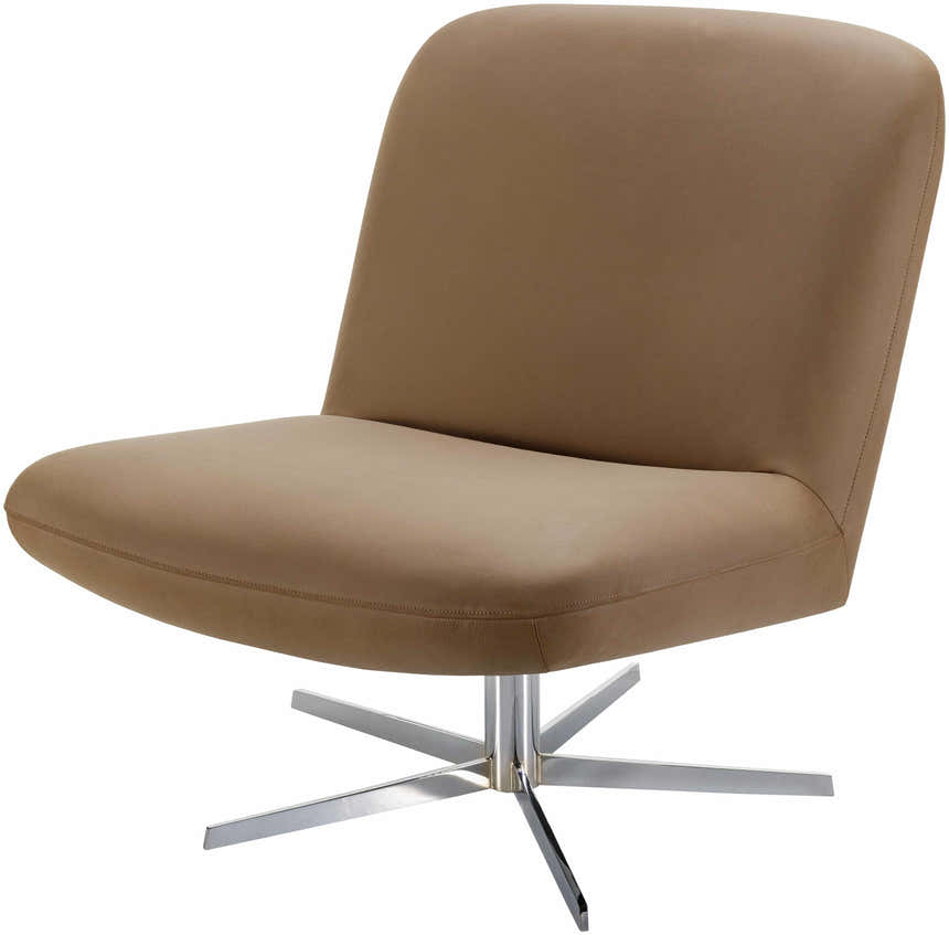 Kushinagar Light Brown Swivel Chair - Clearance