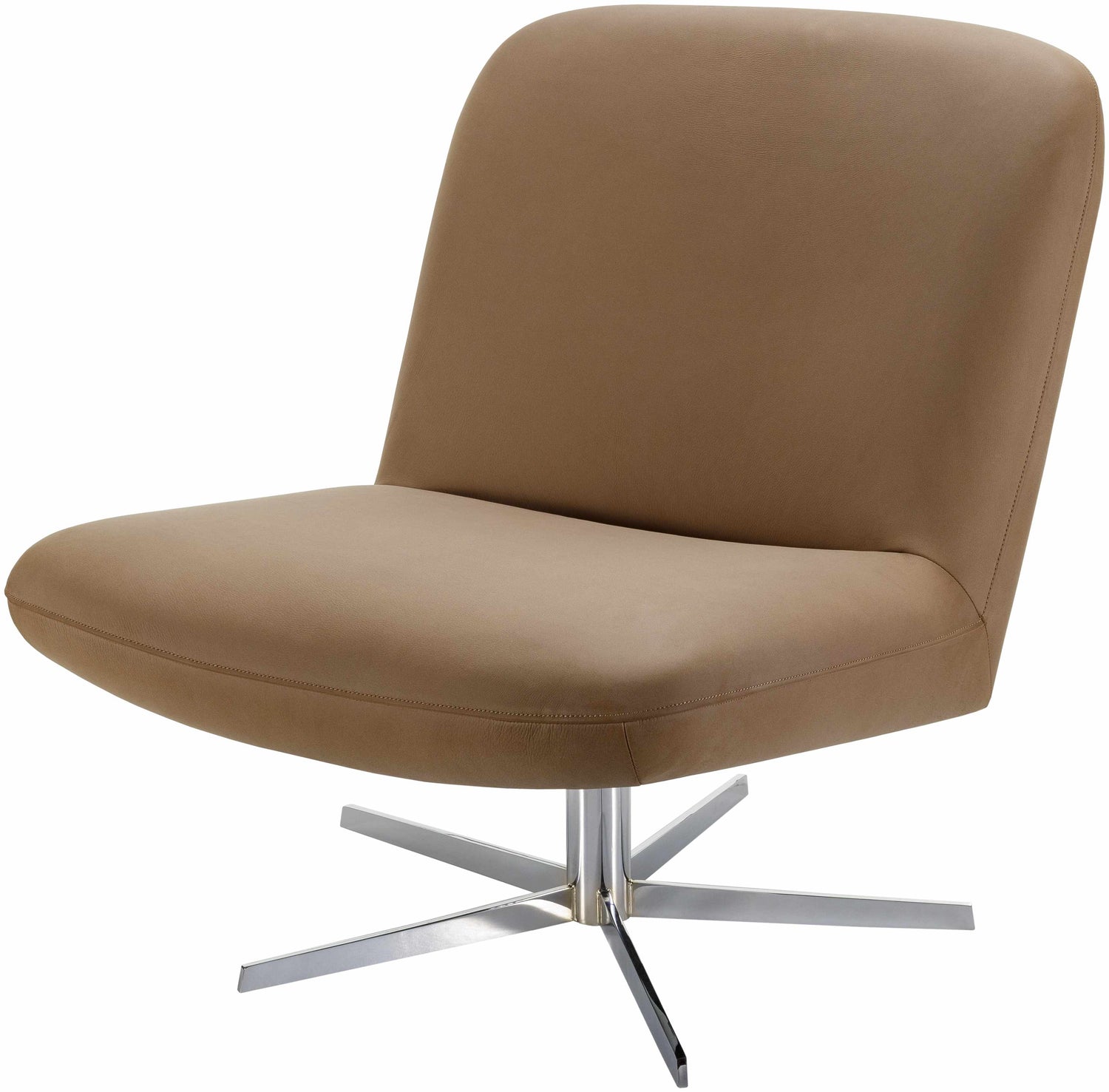 Kushinagar Light Brown Swivel Chair - Clearance
