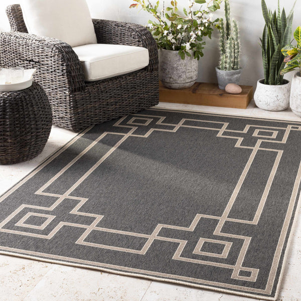 Harborgreek Black Outdoor Rug - Clearance