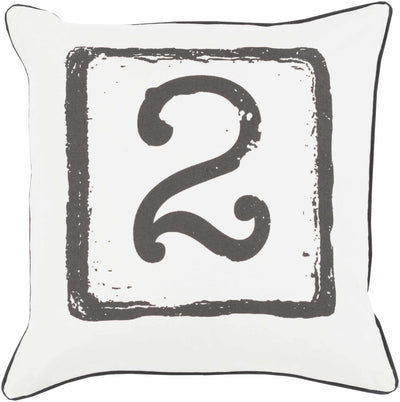 Harmonsburg White Number 2 Throw Pillow - Clearance