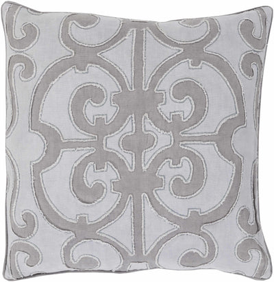 Hornchurch Gray Ornate Pattern Throw Pillow - Clearance