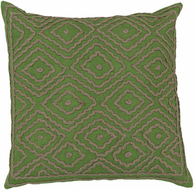 Harrietsham Green Geometric Square Throw Pillow - Clearance