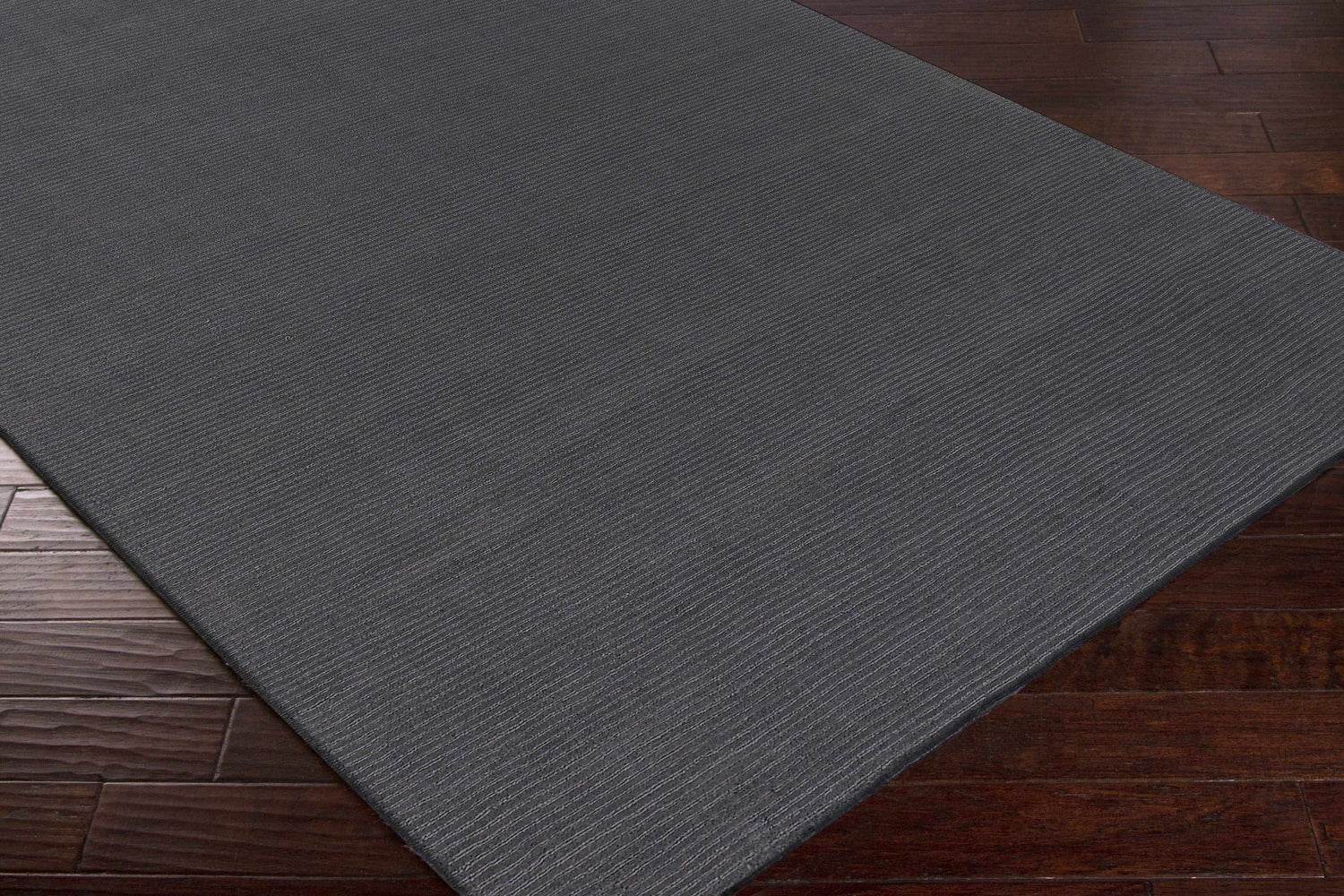 Brockton Solid Night Blue Wool Rug