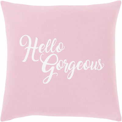 Kids Pink Hello Gorgeous Throw Pillow - Clearance