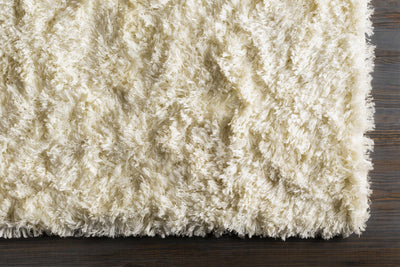 Hunters White Wool Shag Rug