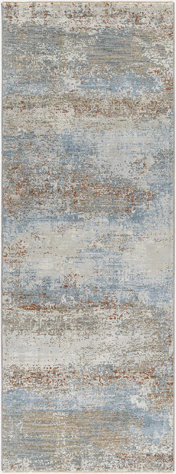 Close-up of the Idoya Thick Luxe Boutique Rug. Features dark beige, driftwood, gray, and light brown hues. Design-Runner-2773
