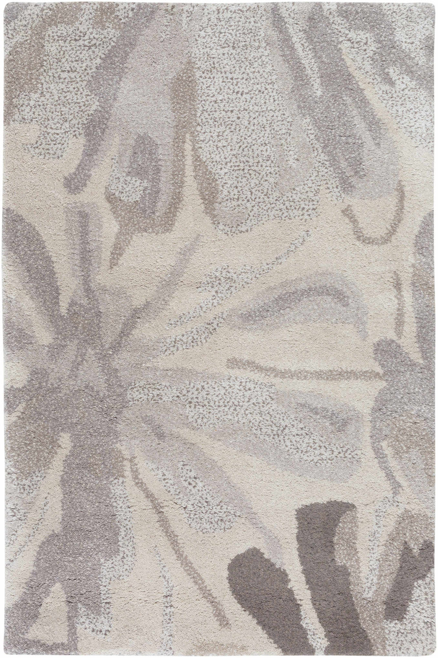 Ilfeld Athena Gray Floral Wool Rug