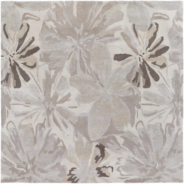 Ilfeld Athena Gray Floral Wool Rug