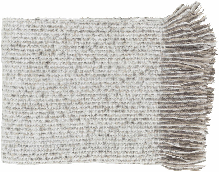 White Gray Soft Throw Blanket