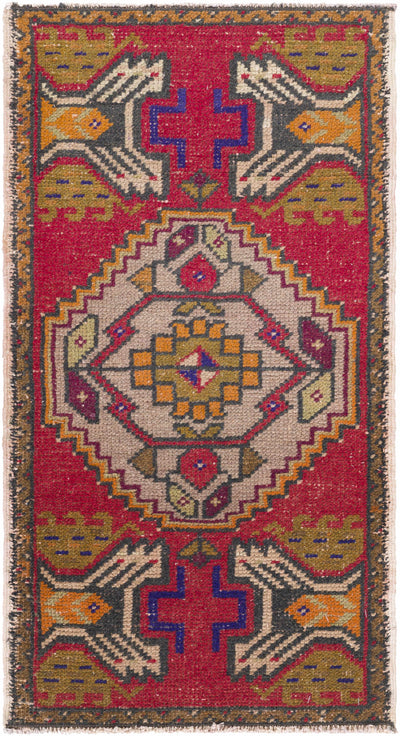 Unique Hand Knotted wool 1'8" x 3'1" Small Rug