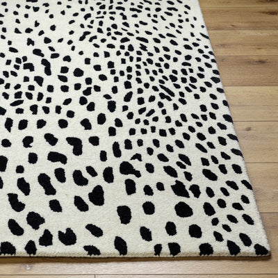 Athena White Giraffe Print Wool Rug