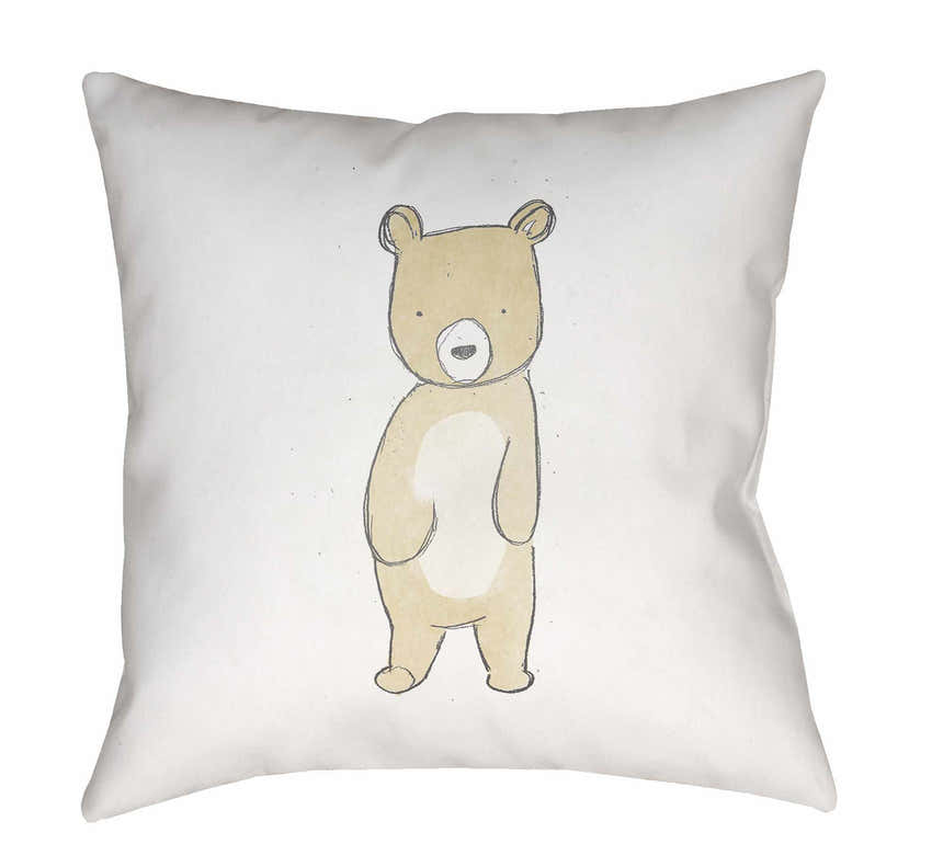 Nursery Cartoon Bear Decorative Outdoor Throw Pillow