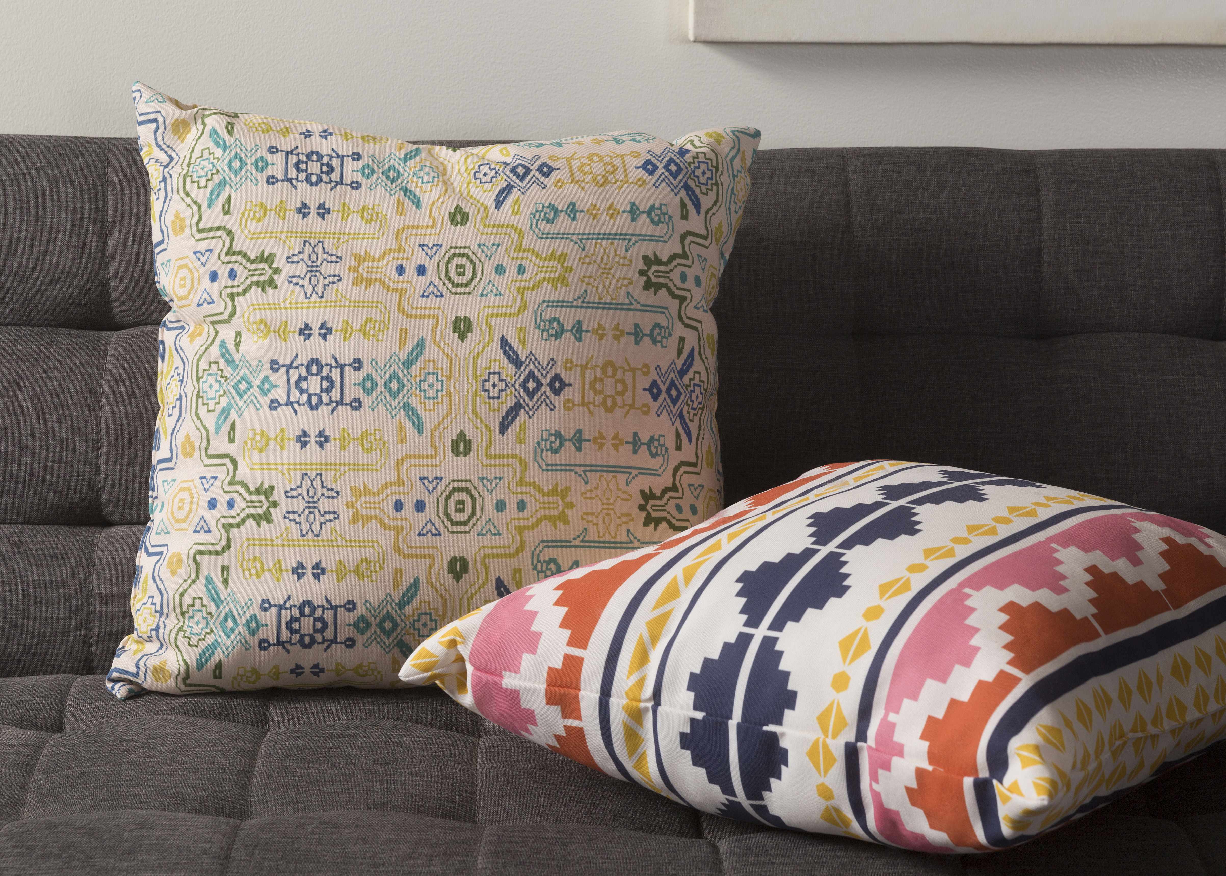 Reverse side of Indy Throw Pillow Cover, focusing on underside structure and material.Transitional,Bohemian Throw PillowsBacking  