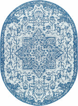 Dark Blue Kilmacolm Indoor & Outdoor Area Rug - Clearance