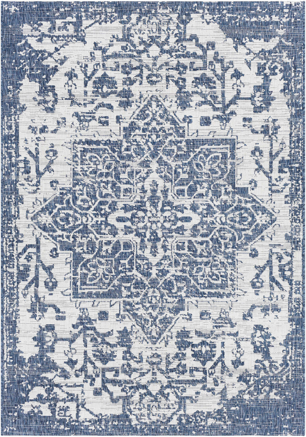 Dark Blue Kilmacolm Indoor & Outdoor Area Rug - Clearance