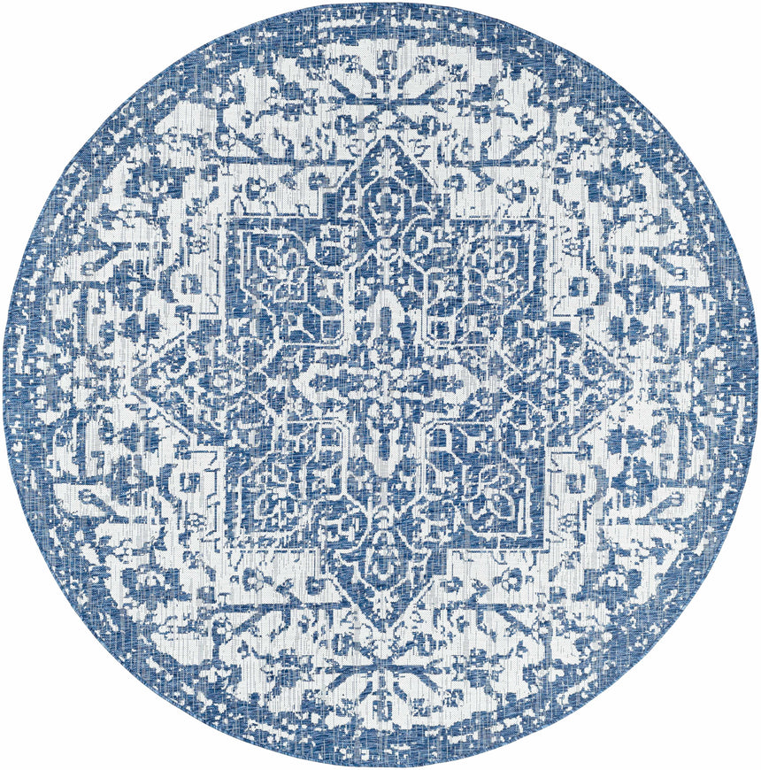 Dark Blue Kilmacolm Indoor & Outdoor Area Rug - Clearance