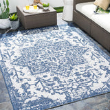 Dark Blue Kilmacolm Indoor & Outdoor Area Rug - Clearance