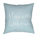 Kids Sleep Well Decorative Nursery Blue Outdoor Throw Pillow