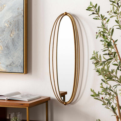 Ironville Gold Oval Mirror