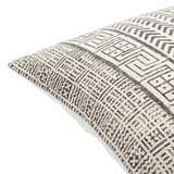 Javira Black Beige Woven Ethnic Baklava Pattern Knitted Fringed Global Bohemian Cotton Waist Cushion - Clearance