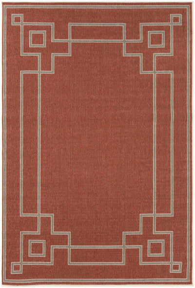 Harborgreek Brick Red Outdoor Rug