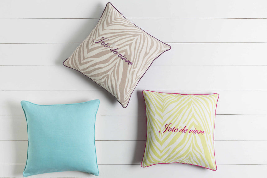 Gwydir Yellow Zebra Joie de Vivre Throw Pillow - Clearance