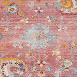 Jemison Red Floral Rug with fringe detail - Clearance
