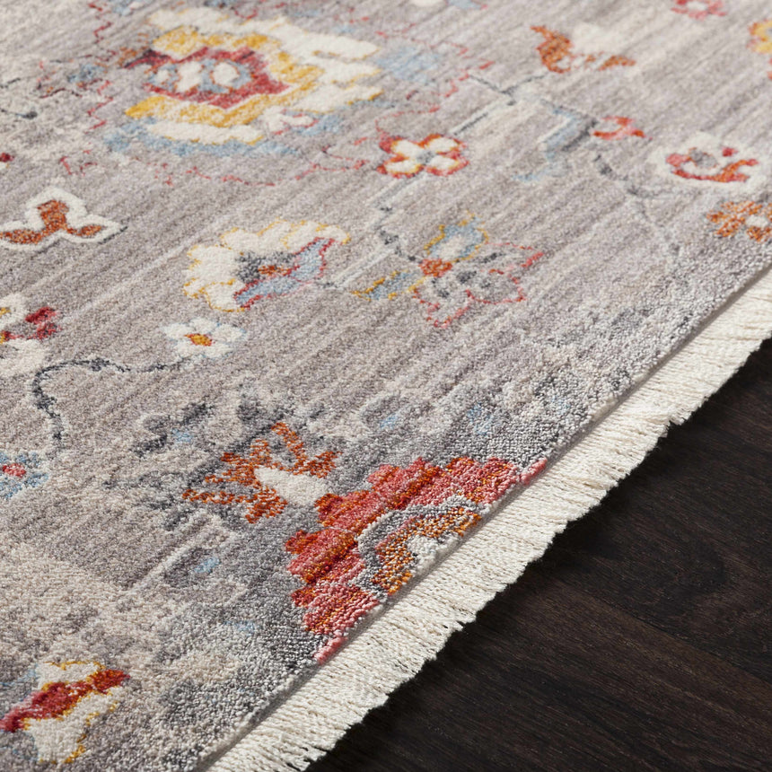 Jetson Floral Rug with Fringes - Clearance