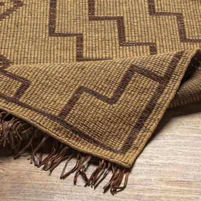 Jame Jute&Leather Rug with tassels