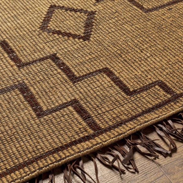 Jame Jute&Leather Rug with tassels