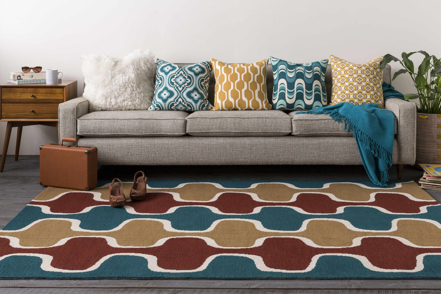 Chiconcuac Aqua Throw Blanket