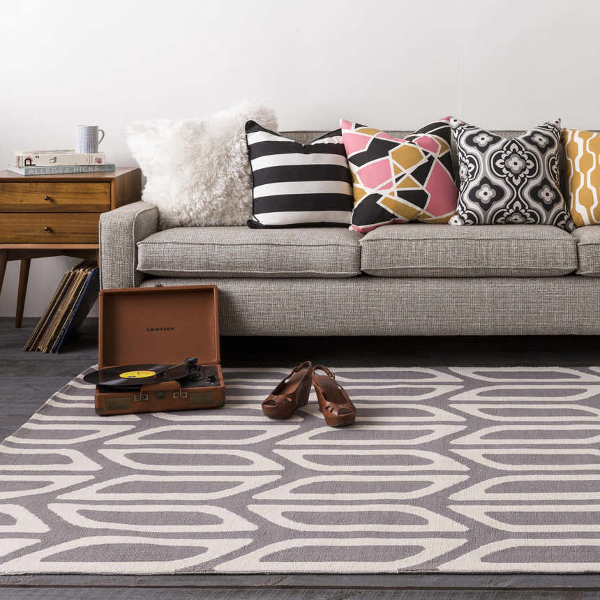 Kilmaurs Pink&Black Geometric Burst Throw Pillow - Clearance