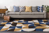 Shinrock Blue Geometric Accent Pillow - Clearance
