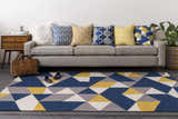 Shinrock Blue Geometric Accent Pillow - Clearance
