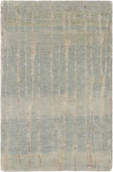 Close-up of the Kalaheo Premium Rug. Sage wool rug with a contemporary design, featuring textured stripes. Hand-knotted. Design-Rectangle-23