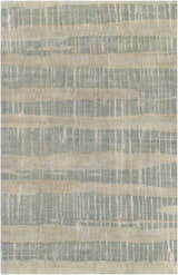 Close-up of the Kalaheo Premium Rug in sage. Contemporary design with vertical stripes and a soft, wool texture. Design-Rectangle-58