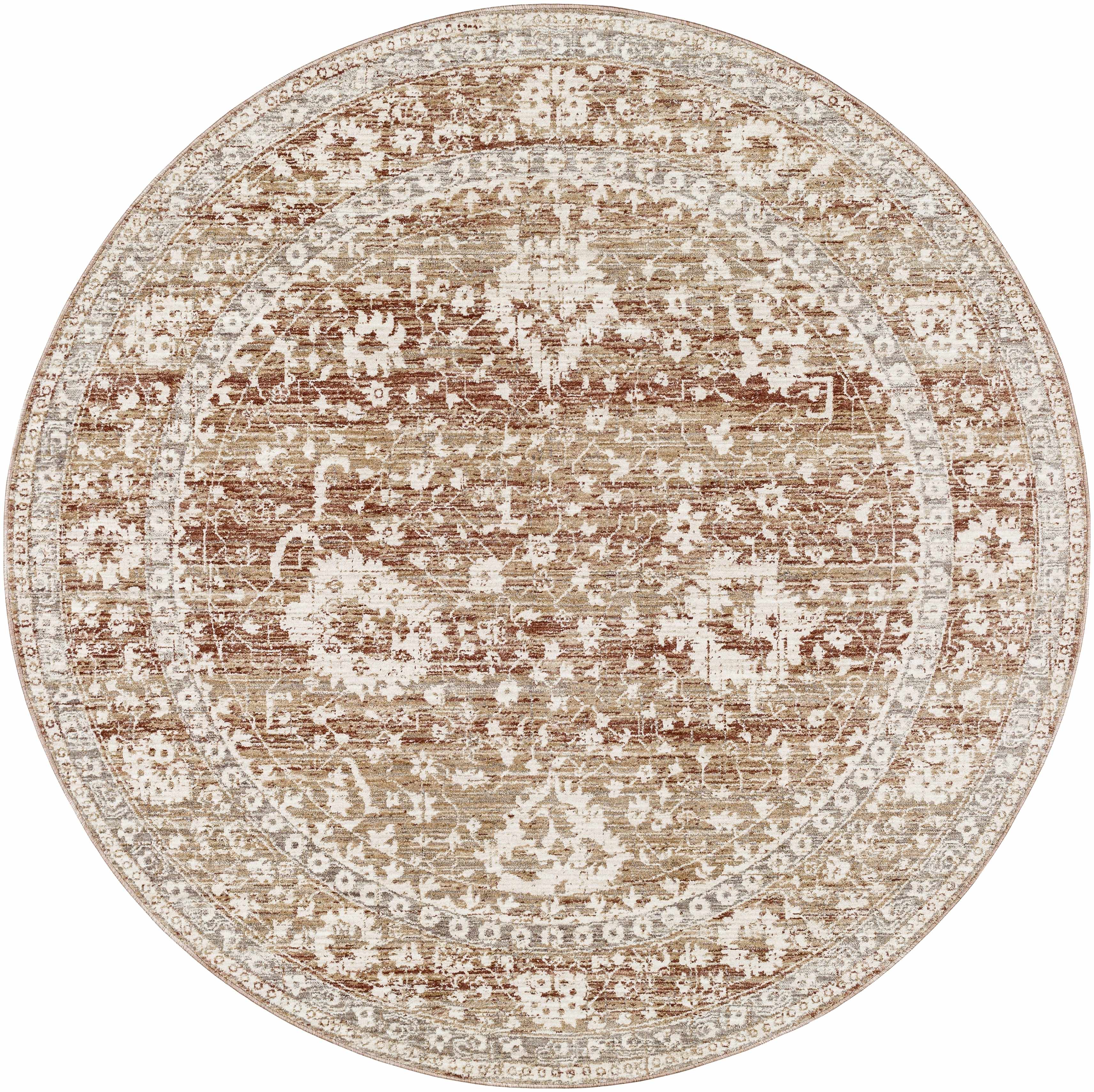 Reverse side of Kaongkod Area Rug - Clearance, focusing on underside structure and material.Traditional Area Rug Backing  5'3" Round