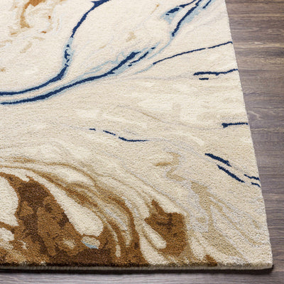 Kapingkong Tan Marble Rug - Viscose&Wool