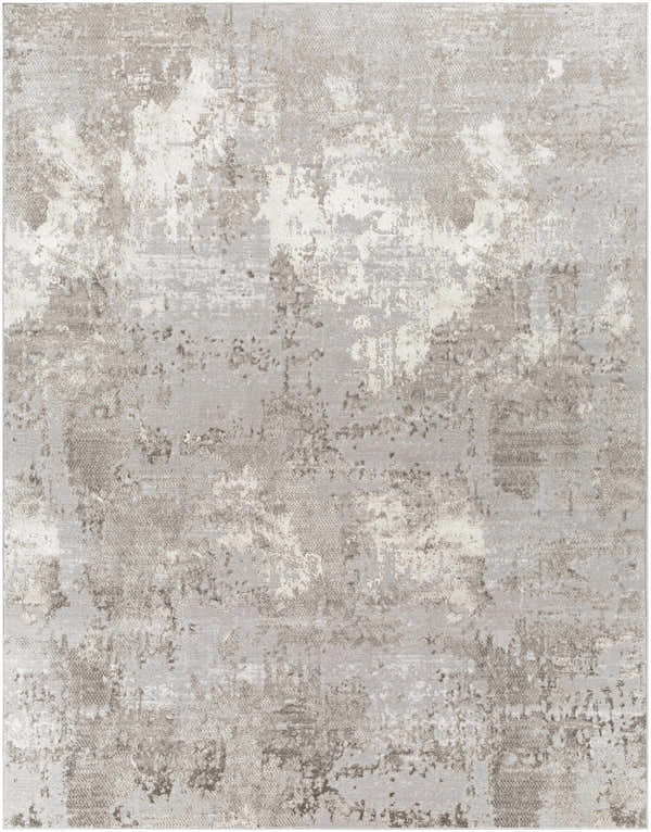 Close-up of the Kapsabet Area Rug showcasing its charcoal, cream, and gray contemporary abstract design. Design-Rectangle-71010