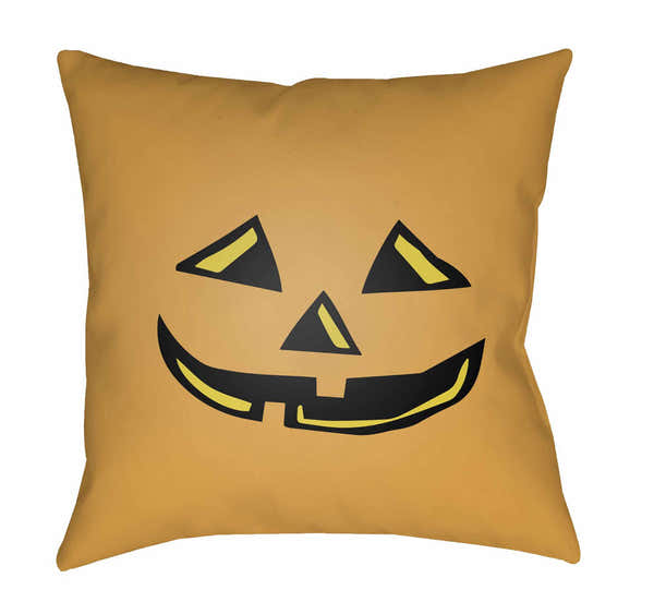 Halloween Pumpkin Orange Outdoor Throw Pillow