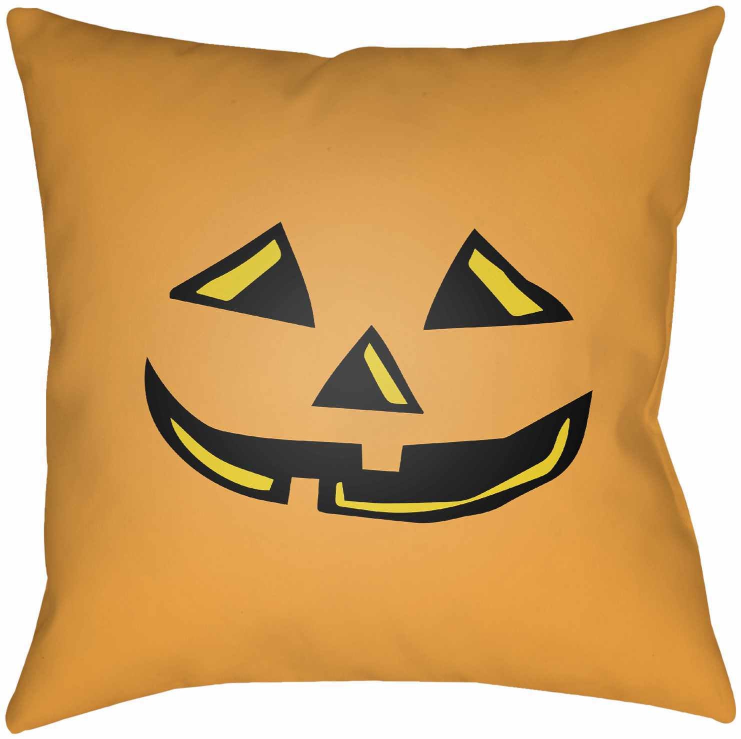 Halloween Pumpkin Orange Outdoor Throw Pillow