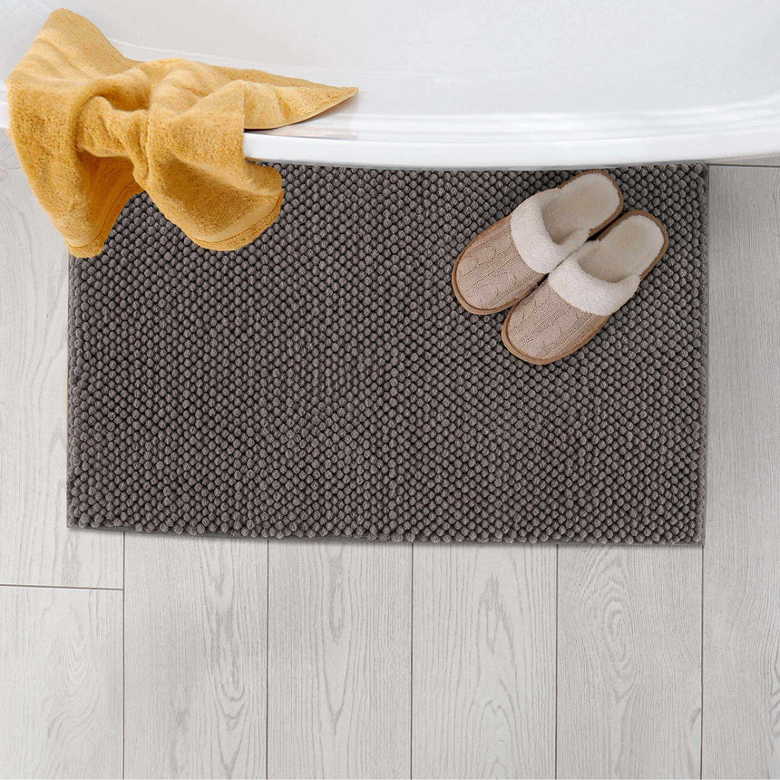 Washable Bath Mat, Dark Gray
