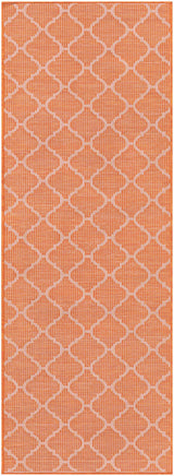 Unique Outdoor Trellis Area Rug, Rust Red - Clearance