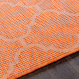 Unique Outdoor Trellis Area Rug, Rust Red - Clearance