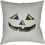 Halloween Pumpkin Gray Outdoor Throw Pillow