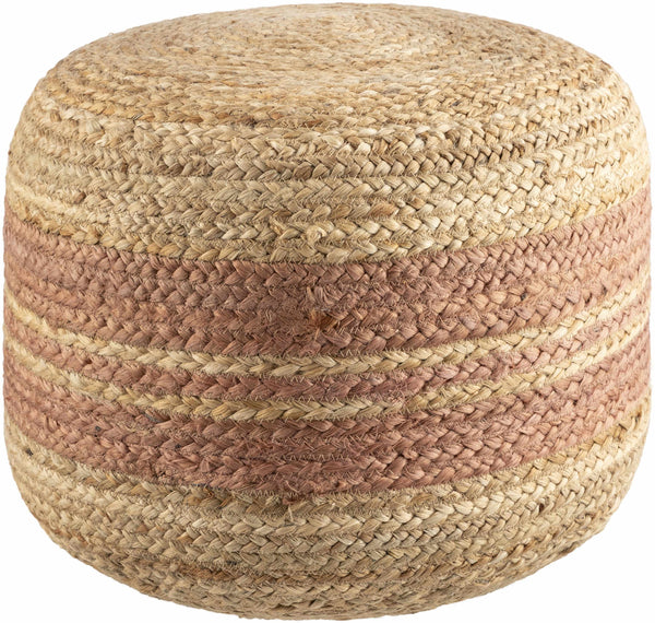 Kanashevo Handwoven Gray Cotton Pouf