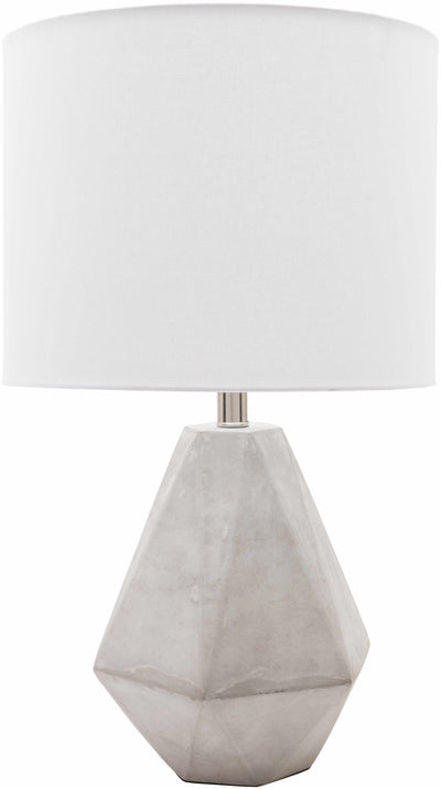 Keles Ribbed Ceramic Gray Table Lamp