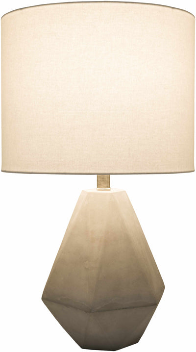 Keles Ribbed Ceramic Gray Table Lamp