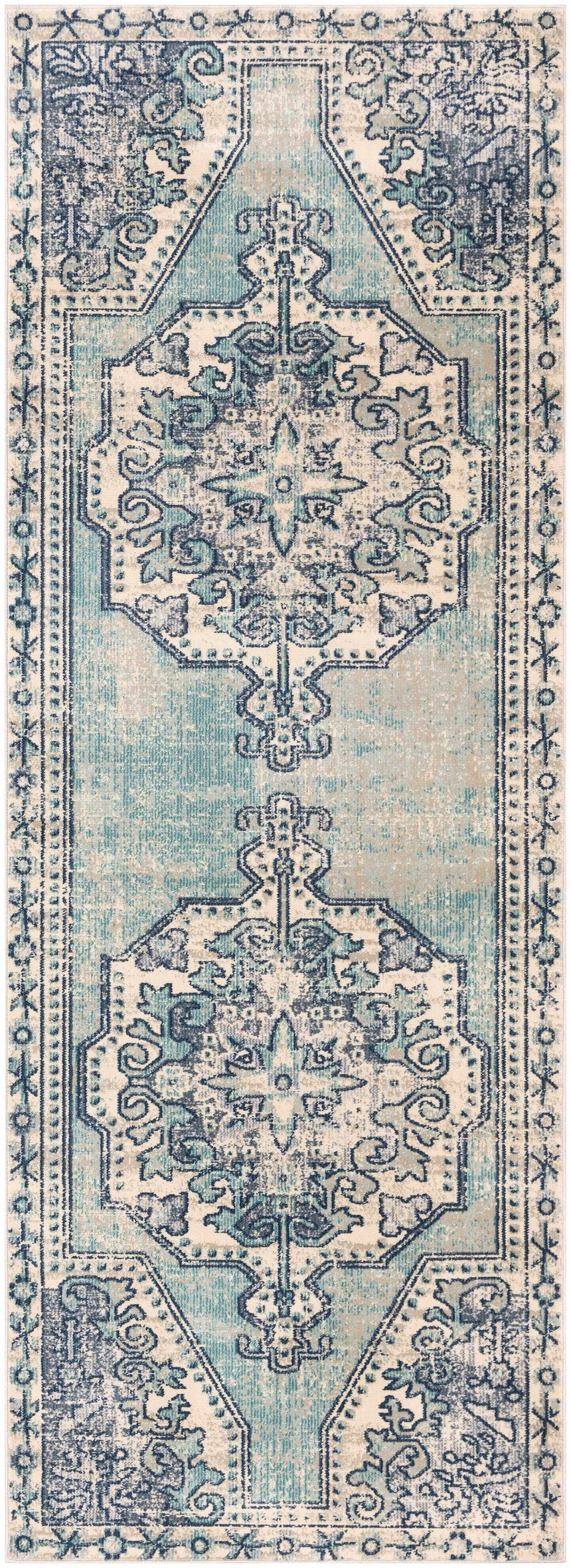 Kenmare Blue Medallion Rug - Clearance